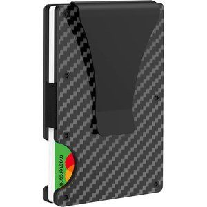 ✨✨BRAND NEW Mens Slim Wallet Minimalist RFID Blocking Money Clip Carbon …